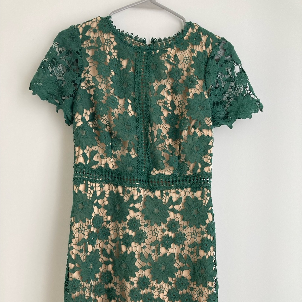 Altar’d State green crochet dress. Size small